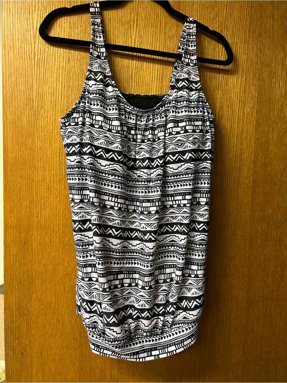 Black & White Tribal Swim Top